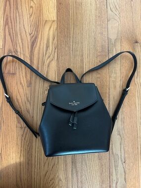 kate spade Black Saffiano Leather Mini Backpack